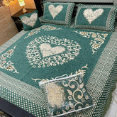 Fancy Velvet Bed Sheet Set - 4 Pieces  FVB 233